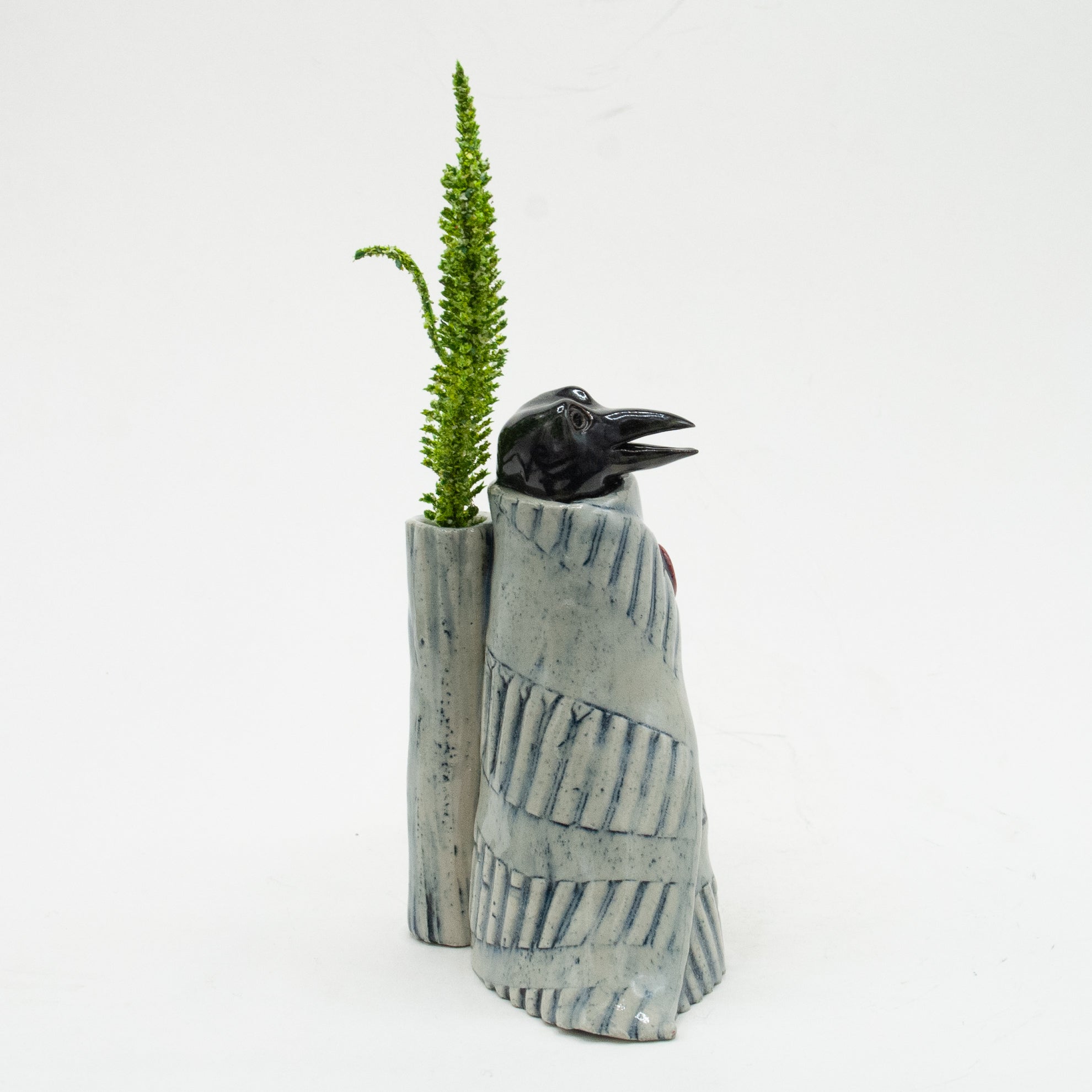 Crow Bud Vase #1259V