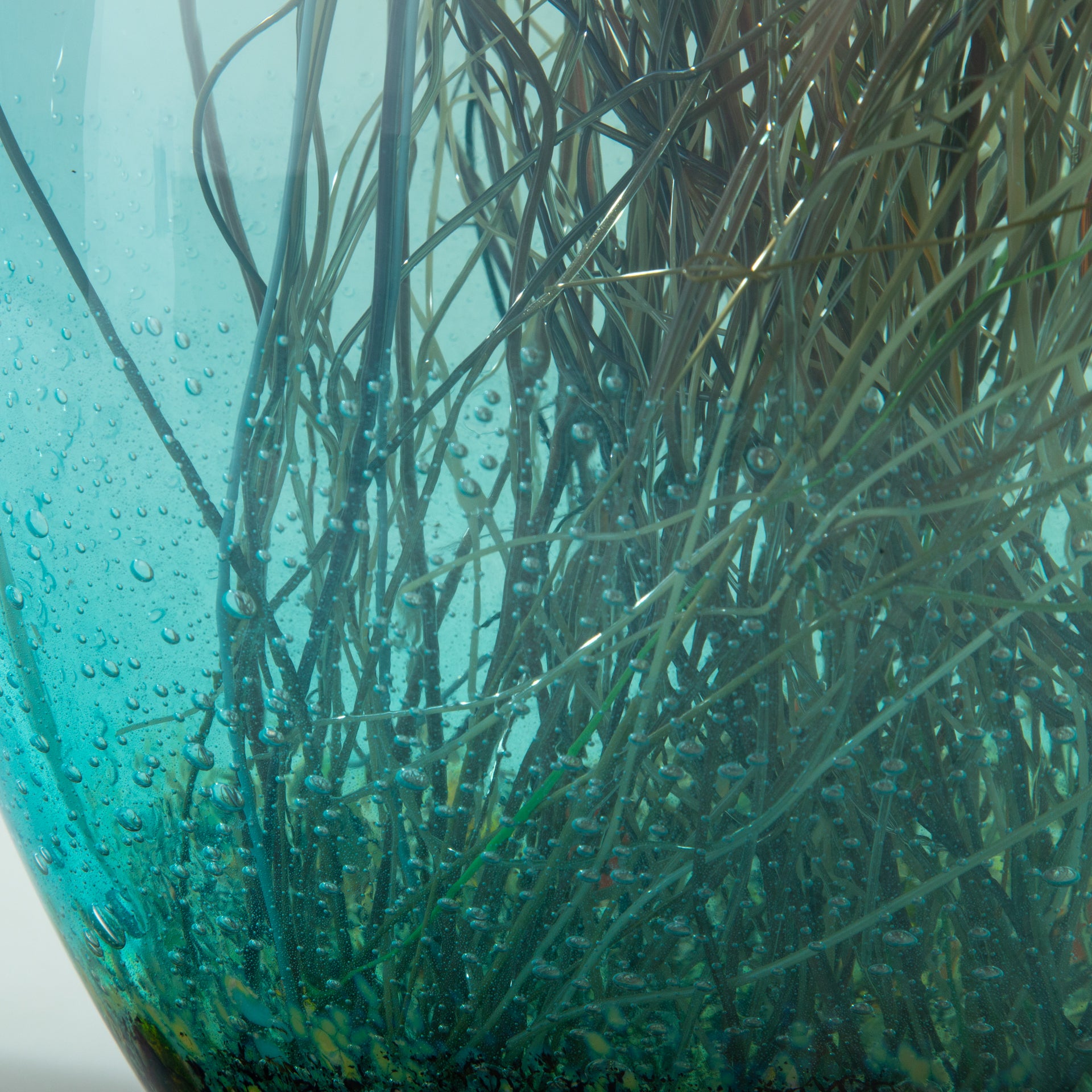 Alabaster & Teal with Bubbles