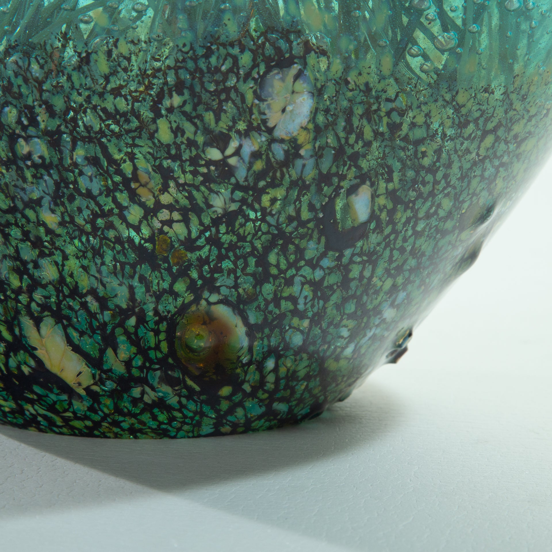 Alabaster & Teal with Bubbles