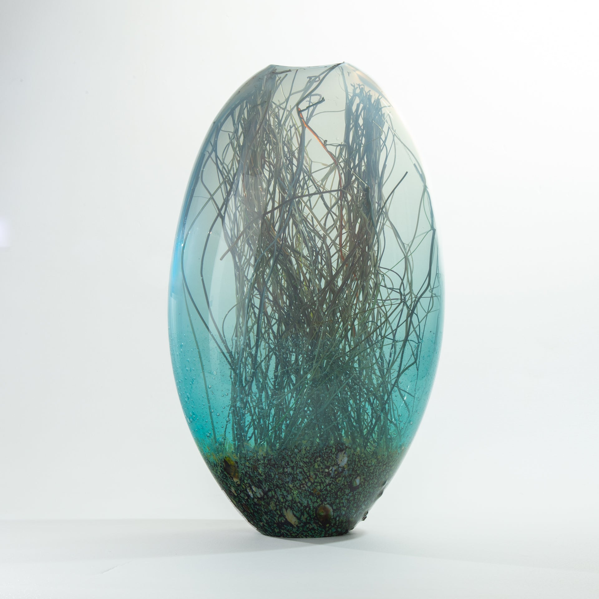 Alabaster & Teal with Bubbles
