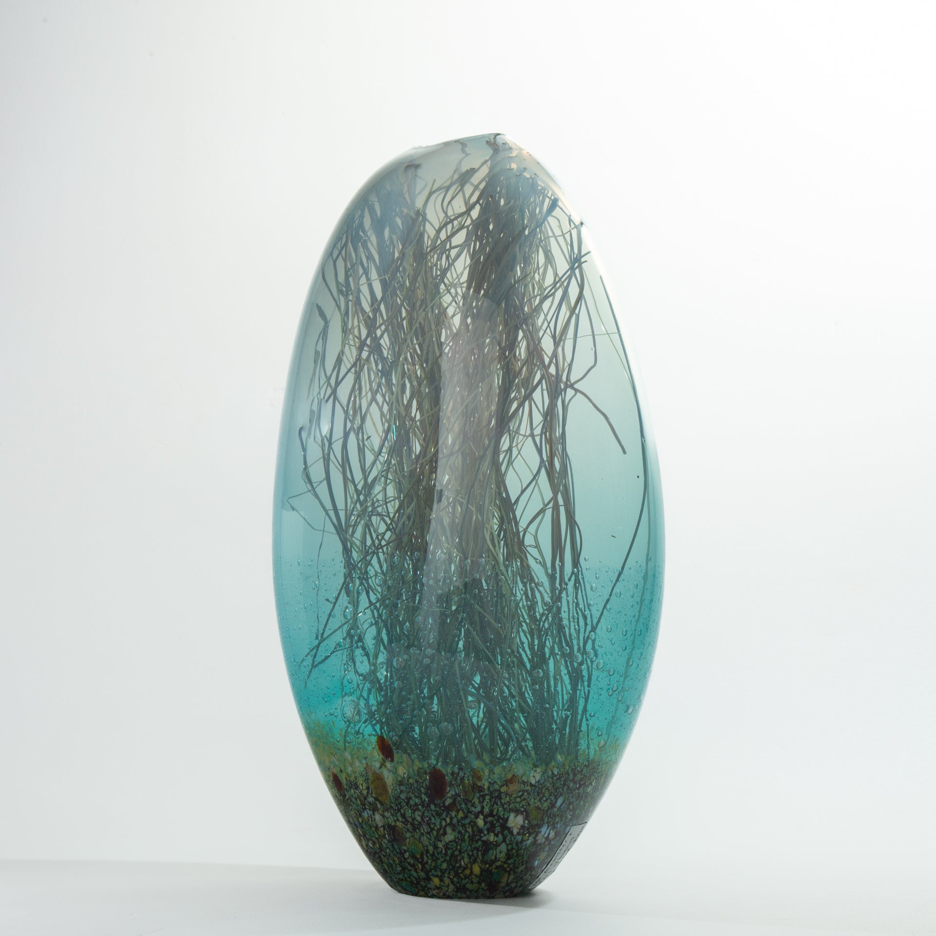 Alabaster & Teal with Bubbles