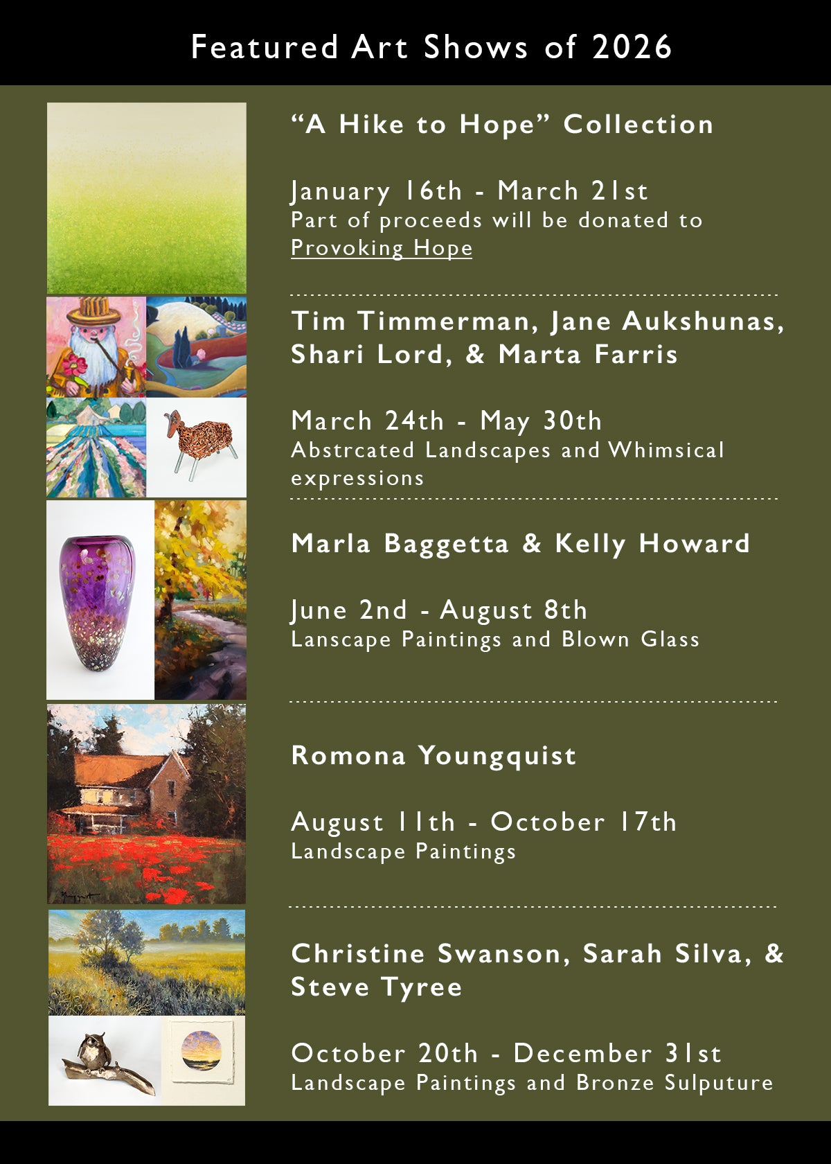 FEATURED ART SHOWS 2026