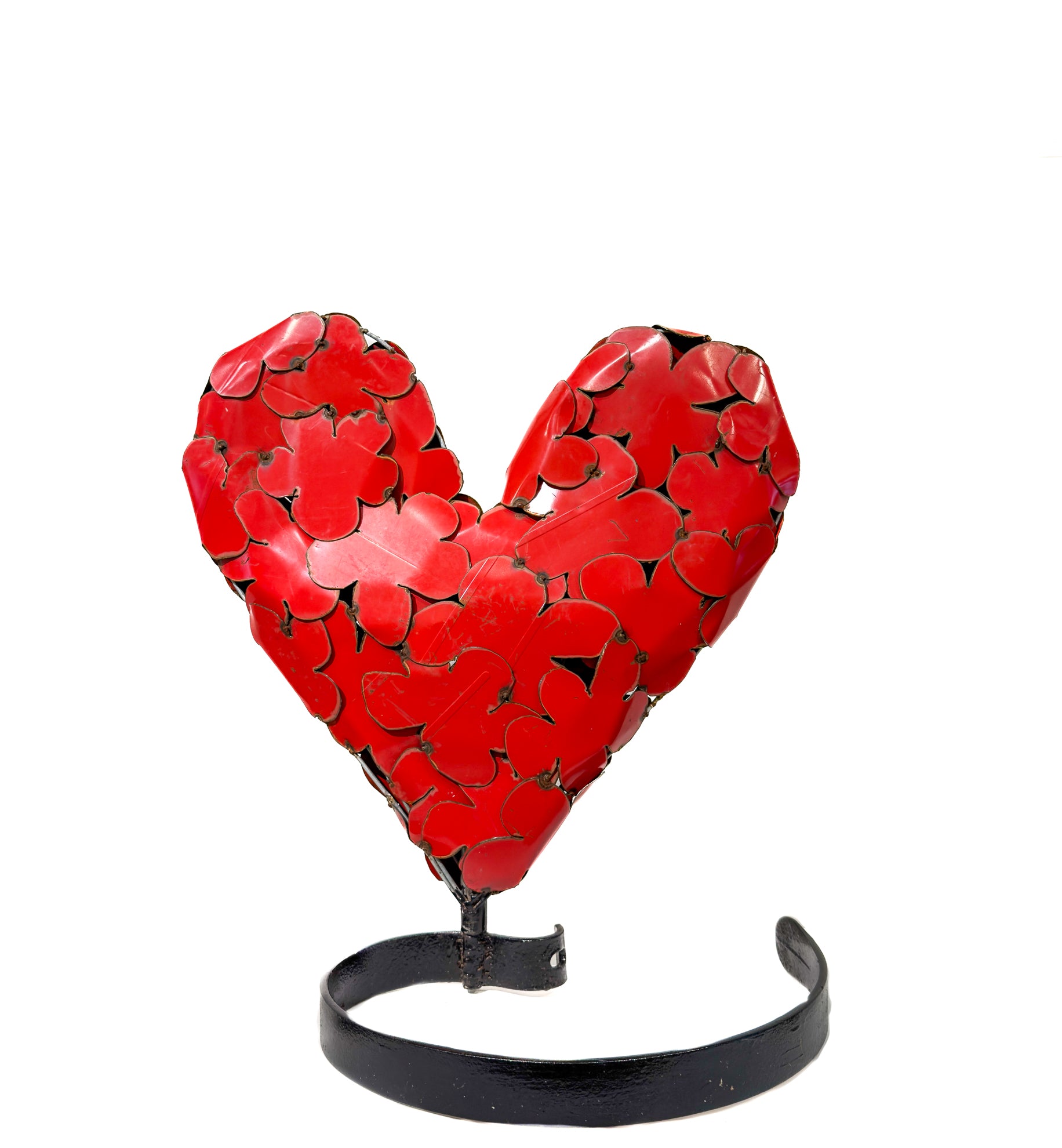 418 Large Red Flower Heart