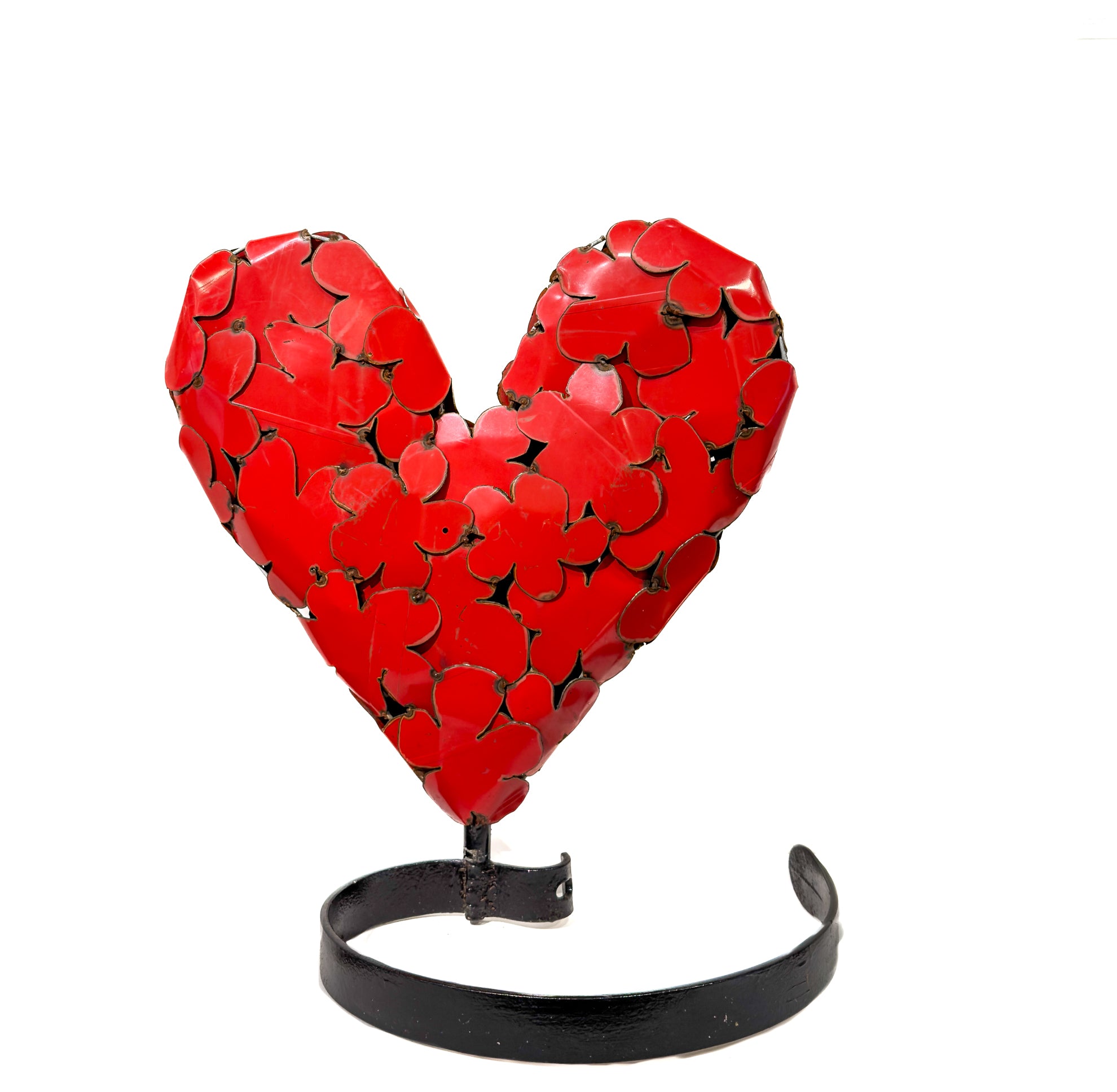 418 Large Red Flower Heart