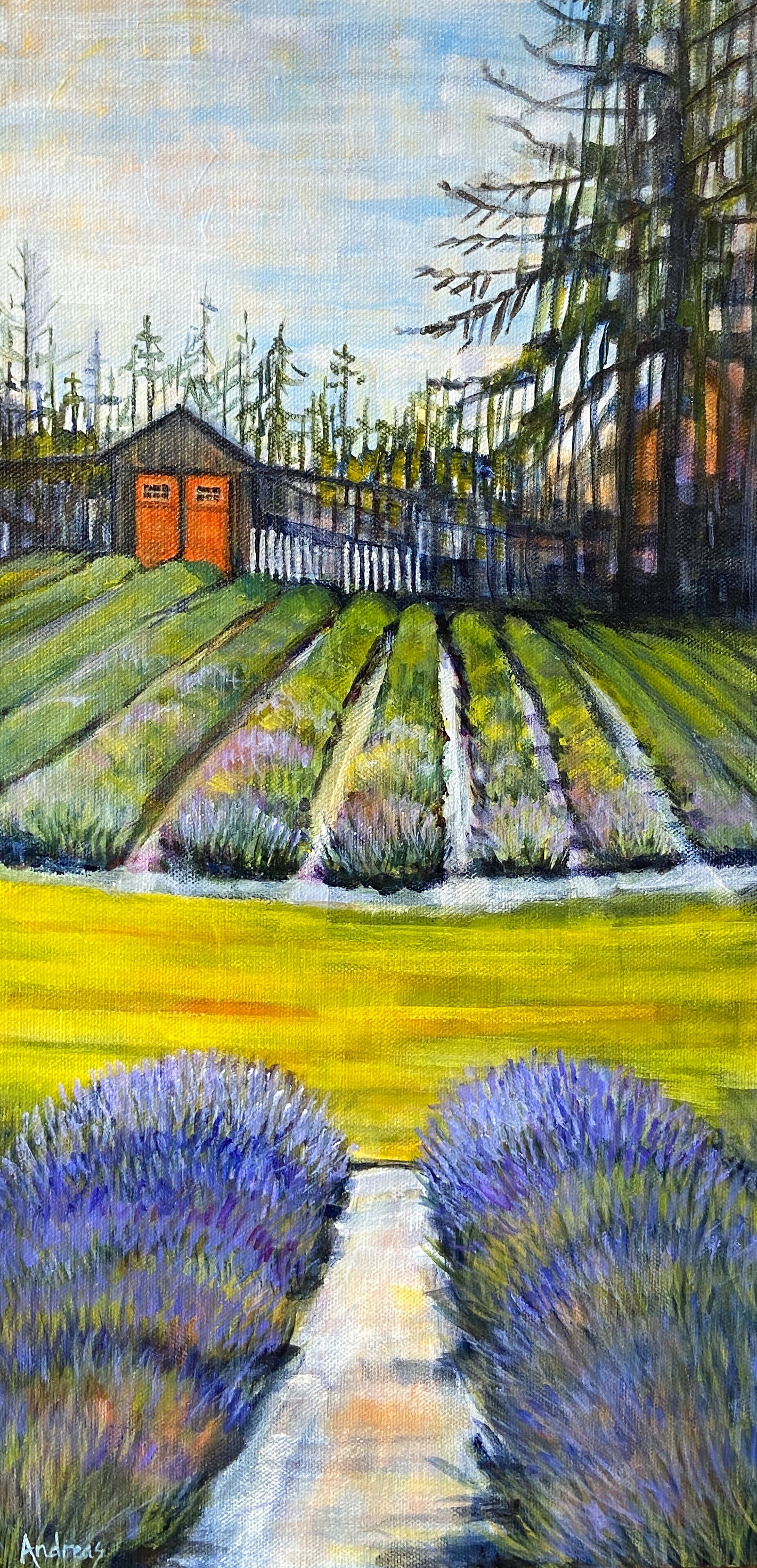 lavender plant painting Hint of Lavender