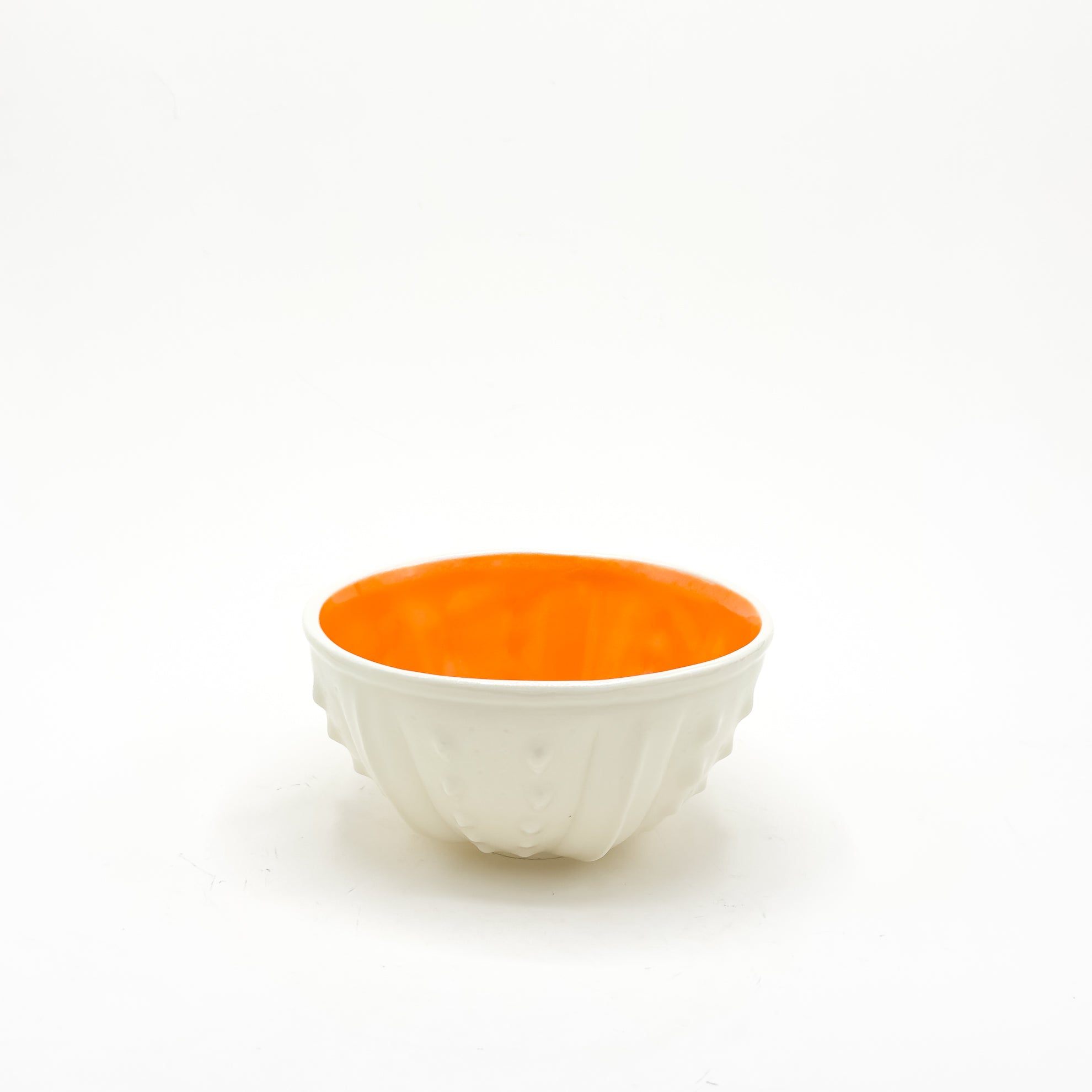 Urchin Rice Bowl - White & Orange