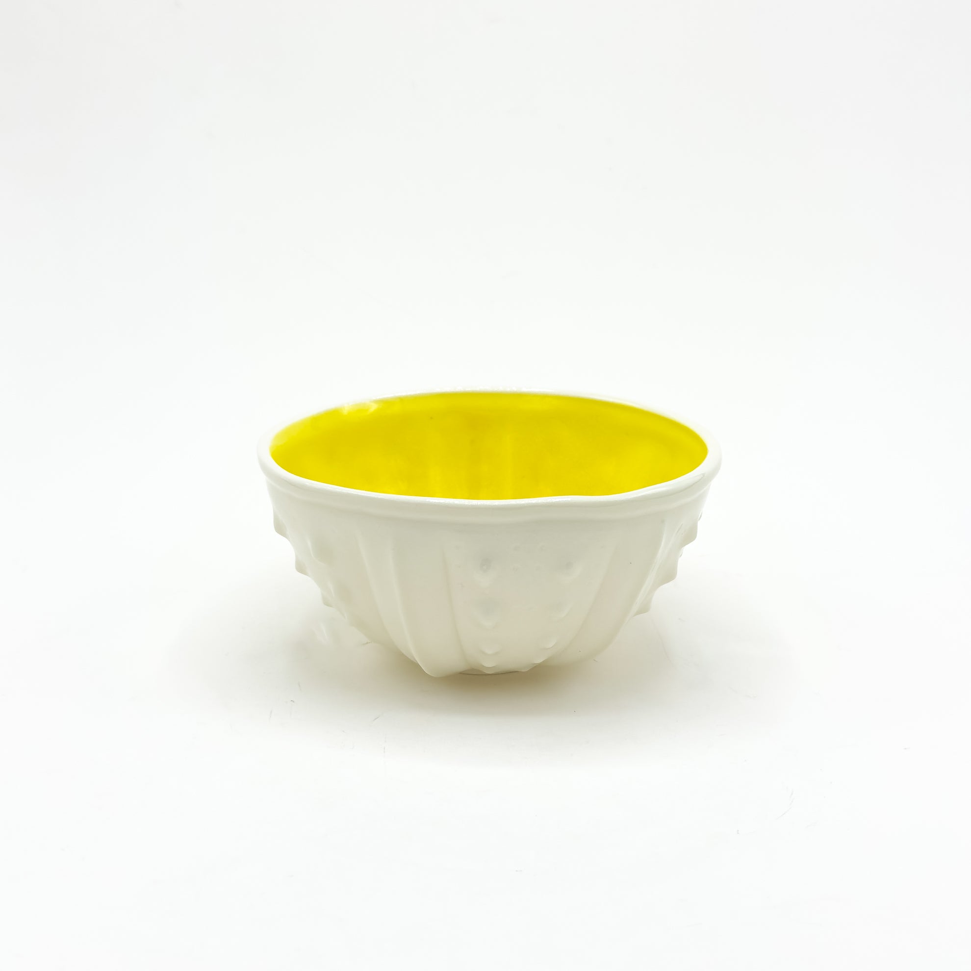 Urchin Rice Bowl - White & Yellow